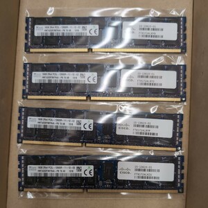 【4枚/計64GB】SKHynix DDR3L-12800R 16GB ECC Registered サーバー メモリ ECC REG DDR3-1600 RDIMM