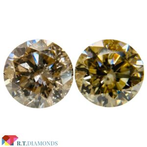 FANCY LIGHT BROWN 1.114ct/1.168ct RD/RT2370/CGL