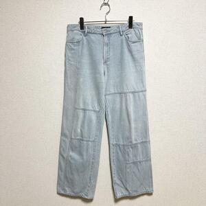 STUSSY パッチワークデニムパンツ Webster Pant ライトブルー