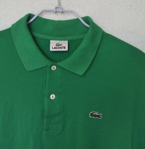 【サイズ7】ラコステ LACOSTE ポロシャツ グリーン 2L 3L 2XL 3XL ペルー製 正規品 半袖シャツ テニス ゴルフ スポーツウェア フレラコ