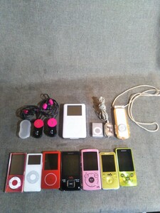 Apple iPod A1040/A1137/A1320/A1204/ SONY WALKMAN/NW-A828/S765/S636S/S784 / MDR-NWBT10N等計13点　全品通電未確認　現状品　 nano