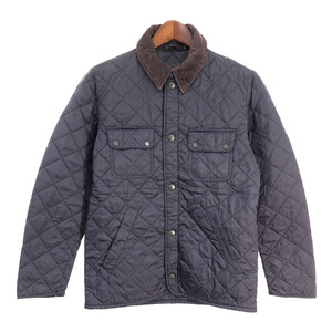 00年代 Barbour バブアー キルティング ジャケット ネイビー (メンズ M) 中古 古着 S6358