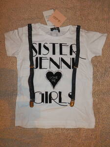 保管品新品★SISTER JENNI サスペンダー付き Tシャツ 110 ホワイト