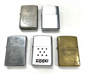 A143-I70-75 ▲ Zippo ジッポ ライター 5点 まとめ AMERICAN CLASSIC/WILD WEST/シルバーカラー 他 喫煙具 火花有③