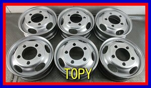 ■中古ホイール■　TOPY スチールホイール 17.5インチ 5.25J +115 5H 208 32.5 150 LT トラック 6本 三菱系 激安 送料無料 D831