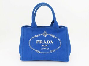◇【PRADA プラダ】カナパ 2WAYトートバッグ ブルー