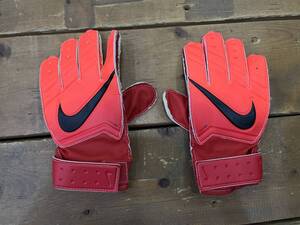 nike / ナイキ gk ゴールキーパー グローブ 6号 サッカー オレンジ系 gs0331 657 フットボール used