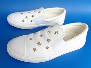 14324■美品 19年製 限定 CONVERSE ALLSTAR COUPE STARS SLIP-ON スタッズ クップ スリッポン レザー 白 26.5 31301751