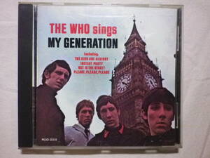 『The Who/My Generation(1966)』(MCA RECORDS MCAD-31330,1st,輸入盤,The Kids Are Alright,The Ox,I Don