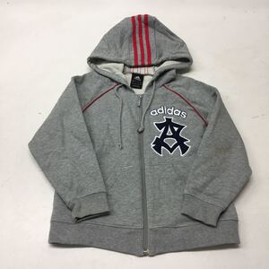 送料無料★adidas アディダス★スウェットパーカー ジップアップパーカー★男女兼用 キッズ 120 子供★グレー #40511sNj99