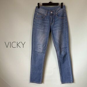 ◎VICKY ビッキー デニム デニムパンツ 綿100％ レディース サイズ0 ライトブルー