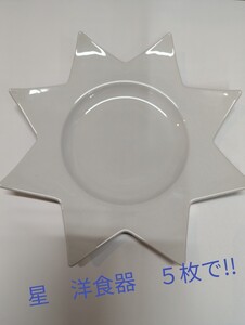 洋食器　星型　5枚で!!　白皿　食器