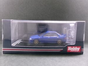 未開封 ホビージャパン 1/64 スバル インプレッサ WRX (GC8) STi Version II スポーツブルー / エンジンディスプレイモデル付 (1534-640)