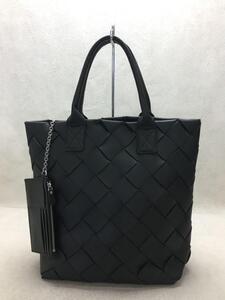 BOTTEGA VENETA◆マキシカバトート/トートバッグ/レザー/BLK