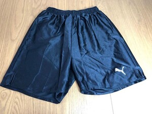 プーマPUMA 光沢サッカーパンツ　O 黒　難ありジャンク　23-0205-07