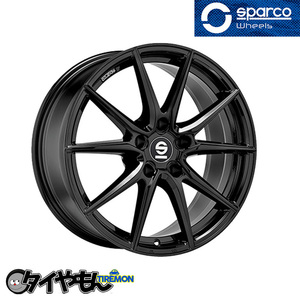 SPARCO DRS 18インチ 5H110 8J +35 2本セット ホイール グロスブラック スパルコ ディーアールエス アルファロメオ ジュリエッタ レネゲー