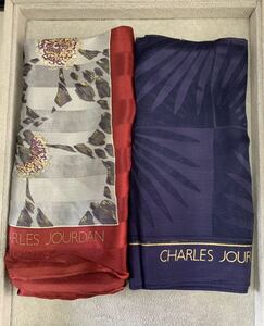 CHARLES JOURDAN ハンカチ2枚セット（約85㎝×85㎝）(60サイズ)