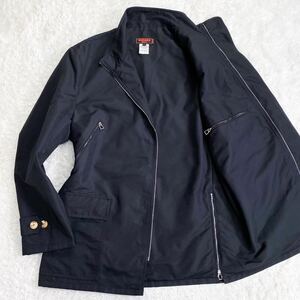 【美品】Herms エルメス コート ジャケット 23SS ジップアップ ナイロン 黒 アウター メンズ サイズ M