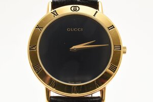 グッチ 3000.2.M ラウンド ゴールド クォーツ レディース 腕時計 GUCCI