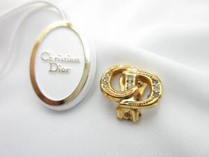 【希少】CDロゴ★ Christian Dior イヤリング 片耳 クリスチャン ディオール ヴィンテージ アクセサリー レディース 結婚式 K