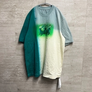  JNBY ジェイエヌビーワイ Ancient Animal-print Cotton T-shirt Tシャツ グリーン系 size38 【中目黒B05】