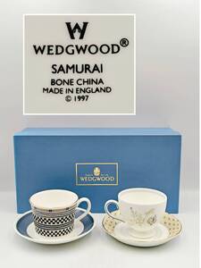 ウエッジウッド WEDGWOOD サムライ カップ ソーサー 箱付き