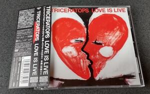 【帯付き、2枚組】 TRICERATOPS ライブアルバム LOVE IS LIVE 型番:NFCD-27327/B CD DVD付き トライセラトップス ラブ・イズ・ライブ 