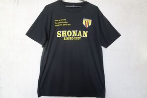 半袖Tシャツ/大学Tシャツ/湘南学園立正大学/速乾性素材/フロントロゴプリント/応援/スポーツ/黒/ブラック(9/19R)