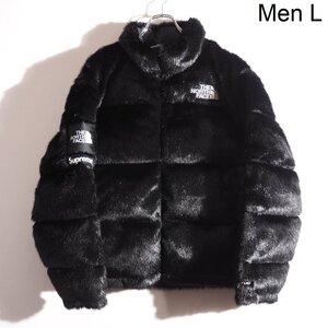 M9411P ●Supreme シュプリーム ×ノースフェイス● 20AW Fur Nuptse Jacket ファー ヌプシ ダウンジャケット ブラック L 秋冬 rb mks