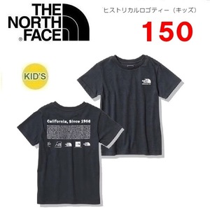 THE NORTH FACE ザノースフェイス キッズ ヒストリカルロゴＴシャツ ネイビー 150　NTJ32356　子供用　バックプリント　アウトドア