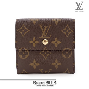 未使用品 LOUIS VUITTON ルイ ヴィトン ポルトモネビエ・カルトクレディ 折り財布 M61652 モノグラム ブラウン ゴールド金具