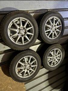 中古冬タイヤホイールセット　185/65R15　DUNLOP WINTER MAXX01　 15x6J+53 5/114.3　AIRNOVA SA10　4本セット　送料安★☆