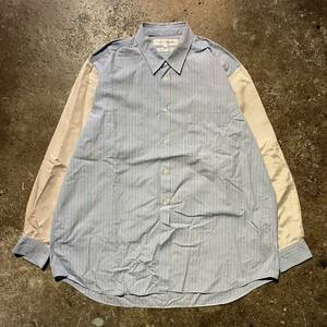 COMME des GARCONS SHIRT 94AW インサイドアウト 袖切替 リバーシブル 長袖シャツ コムデギャルソンシャツ 1994AW AD1994 ストライプ L