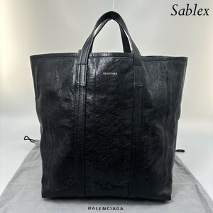 1円 ■新品未使用■ BALENCIAGA バレンシアガ 672962 バルベス ミディアム レザー トートバッグ ハンドバッグ 手提げ ブラック系