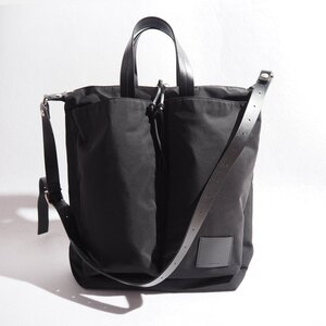 P6262P　▼JIL SANDER ジルサンダー▼　PILOTE TOTE MD トートバッグ ブラック / ショルダーバッグ ナイロンバッグ メンズ rb mks