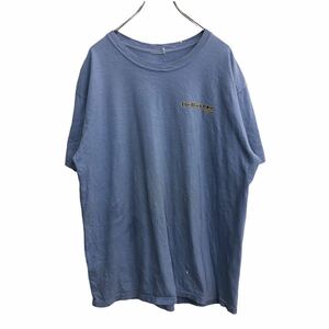 半袖 プリントTシャツ XLサイズくらい ライトブルー 古着卸 アメリカ仕入 t2206-4389