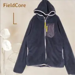 b8163【ワークマン】FieldCore 厚手 フリース ジャケット L 紺