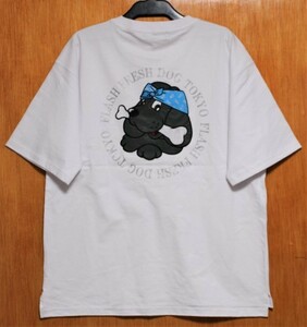SALE！GALFY10♪(L)112017太陽犬ガルフィーアップリケ刺繍半袖Tシャツ