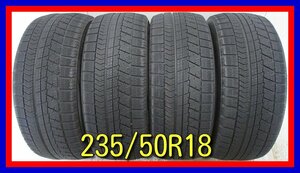 ■中古タイヤ■　235/50R18 97Q BRIDGESTONE BLIZZAK VRX アルファード エルグランド MPV等 冬タイヤ スタッドレス 激安　送料無料　U706