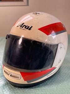 10.3.3 新井弘武　街道レーサー　当時物　 フルフェイスヘルメット　レストアベース　Arai HELMET SNELL85 SFL Super Fiber Laminate S