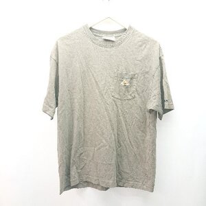 ◇ KELTY ラウンドネック カジュアル 胸ポケット 半袖 Tシャツ サイズS ベージュ レディース （メンズ） E