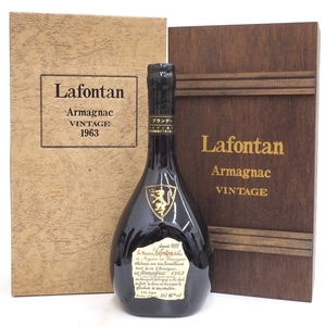 A24-2071【未開栓】Lafontan Armagnac Vintage ラフォンタン アルマニャック ヴィンテージ 1963 700ml 40％ ブランデー 木箱入り