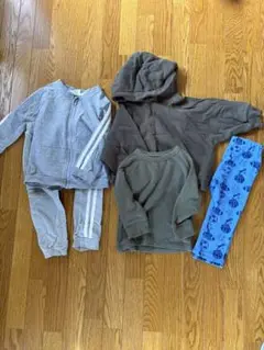 子供保育園服100サイズ80サイズスウェットセットアップパーカー秋冬服年少