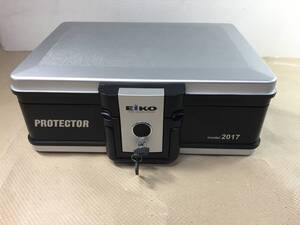  ■EIKO 耐火金庫 PROTECTOR　model2017 耐火防水プロテクターバッグ 手提げ金庫　鍵有■