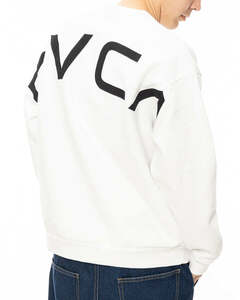 【SALE】★送料無料★2024秋冬 新品【RVCA/ルーカ/ルカ】FAKE RVCA CR トレーナー WHT メンズS BE042032