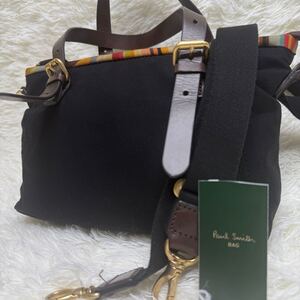 1円【入手困難】ポールスミス　Paul Smith トートバッグ ビジネスバッグ ブリーフケース 2way ブラック　メンズ レディース ショルダー