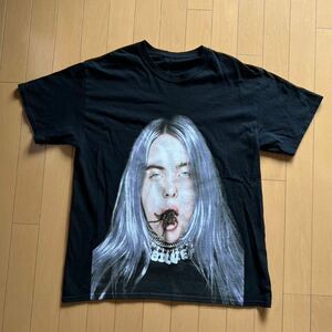 BILLIE EILISH ビリーアイリッシュ MOUTH IN SPIDER オフィシャルTシャツ Lサイズ ブラック ジャスティンビーバー NIRVANA