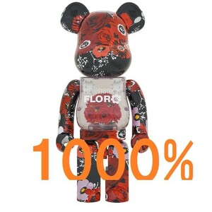 新品未開封◆BE@RBRICK FLOR@ 1000％◆MAMES FLORA MEDICOM TOY ベアブリック◆花 自然 植物 赤 薔薇