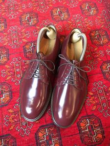 新品未使用GUCCI LEATHER PLAIN TOE SHOES MADE IN ITALY/グッチレザープレーントゥシューズ 7 1/2