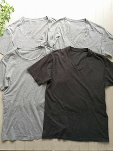 ☆GU・UNIQLO★４枚まとめ売り★ Lサイズ Tシャツ メンズ☆